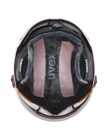 Kask narciarski Uvex Rocket Jr Visor Pink Confetti Mat