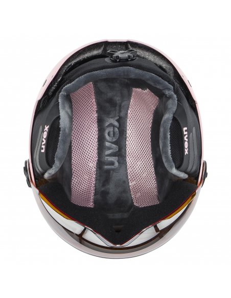Kask narciarski Uvex Rocket Jr Visor Pink Confetti Mat