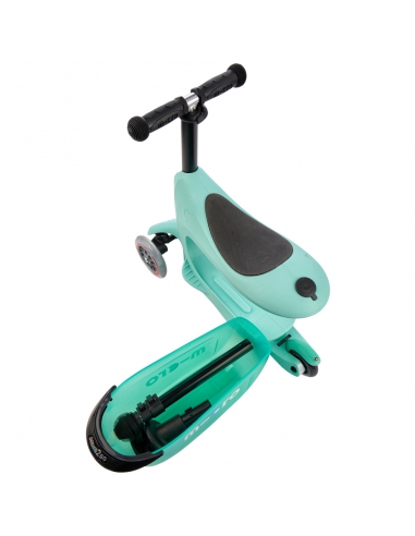 Jeździk i Hulajnoga Micro Mini2go Deluxe Plus Mint (z drążkiem do pchania)
