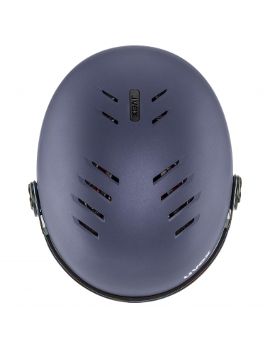 Kask narciarski Uvex Rocket Jr Visor Navy-Red Stripes Mat