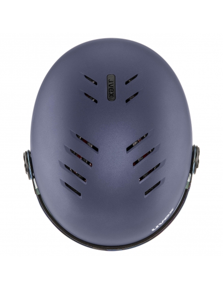 Kask narciarski Uvex Rocket Jr Visor Navy-Red Stripes Mat Kask narciarski Uvex Rocket Jr Visor Navy-Red Stripes Mat