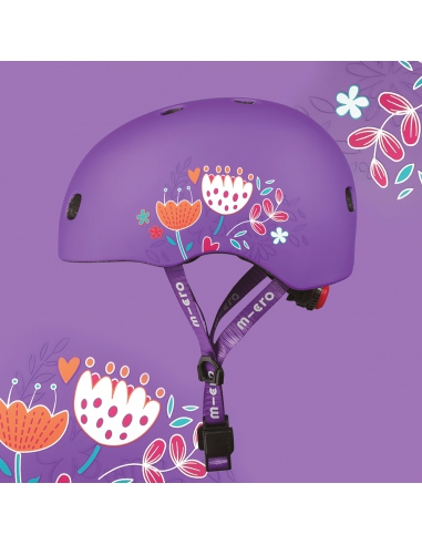 Kask dziecięcy Micro Floral Purple 2.0 V2