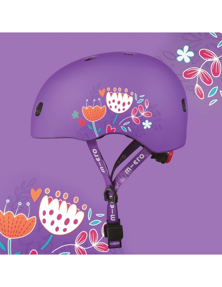 Kask dziecięcy Micro Floral Purple 2.0 V2