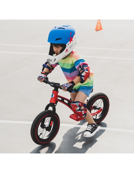 Kask dziecięcy Micro Racing (full face) White/Blue