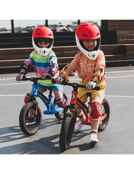 Kask dziecięcy Micro Racing (full face) White/Red