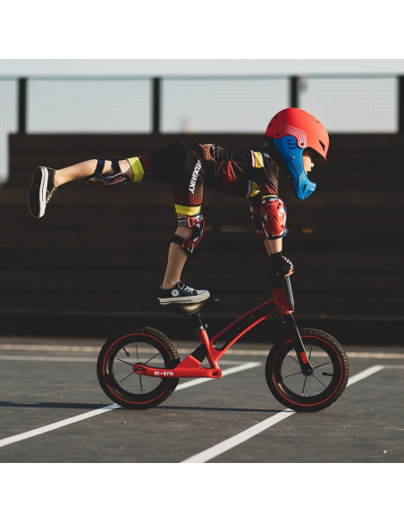 Kask dziecięcy Micro Racing (full face) White/Red