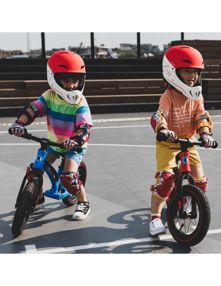 Kask dziecięcy Micro Racing (full face) White/Red