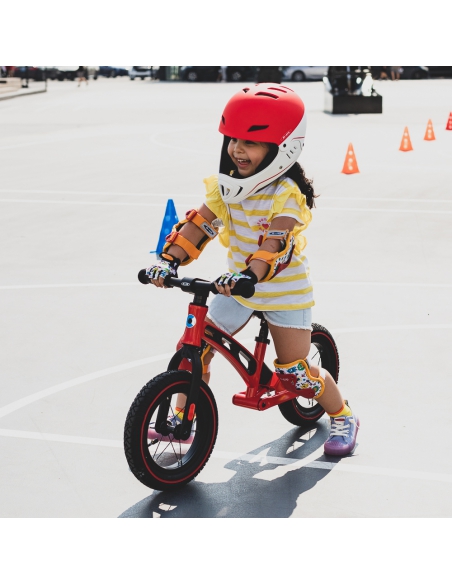 Kask dziecięcy Micro Racing (full face) White/Red