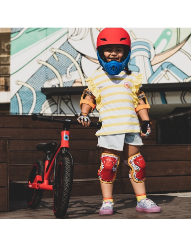 Kask dziecięcy Micro Racing (full face) White/Red