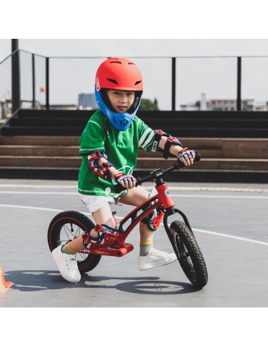 Kask dziecięcy Micro Racing (full face) White/Red