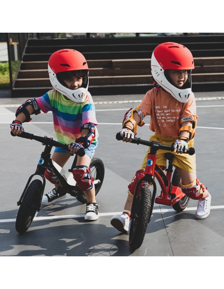 Kask dziecięcy Micro Racing (full face) White/Red