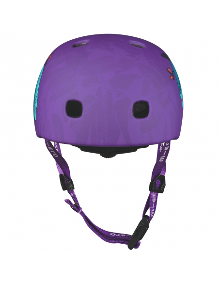 Kask dziecięcy Micro Tucan Purple z lampką i magnesowym zapięciem