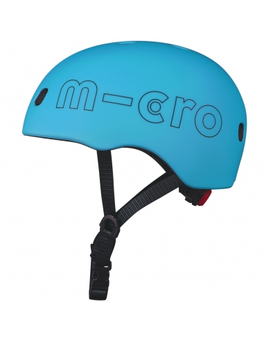 Kask dziecięcy  Micro Ocean Blue z lampką i magnesowym zapięciem