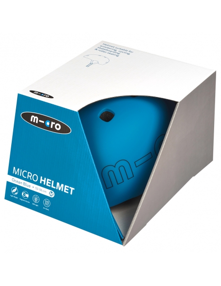 Kask dziecięcy  Micro Ocean Blue z lampką i magnesowym zapięciem