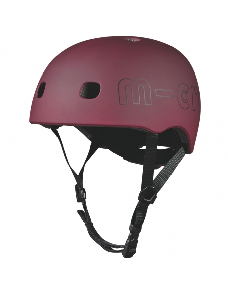 Kask dziecięcy Micro Autumn Red z lampką i magnesowym zapięciem