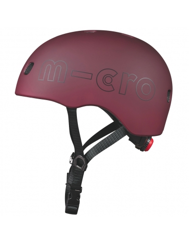 Kask dziecięcy Micro Autumn Red z lampką i magnesowym zapięciem