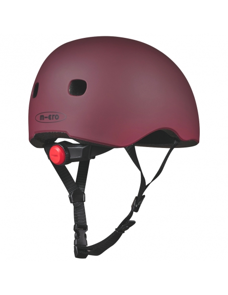 Kask dziecięcy Micro Autumn Red z lampką i magnesowym zapięciem