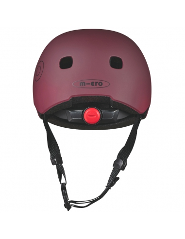 Kask dziecięcy Micro Autumn Red z lampką i magnesowym zapięciem