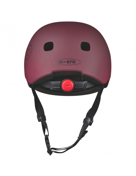 Kask dziecięcy Micro Autumn Red z lampką i magnesowym zapięciem