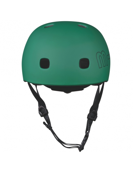 Kask dziecięcy Micro Forest Green z lampką i magnesowym zapięciem