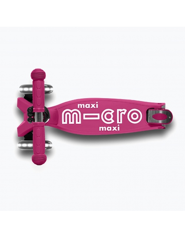 Hulajnoga Maxi Micro Deluxe Foldable LED Berry Red (składana, świecące koła)