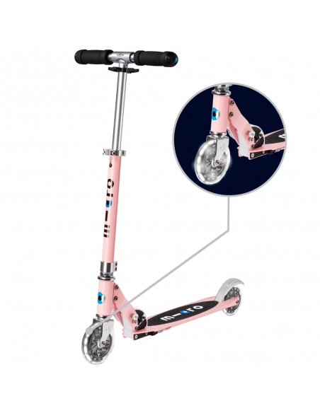 Hulajnoga Micro Sprite LED Neon Rose (świecące koła)