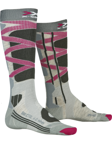 Skarpety narciarskie dla kobiet X-Socks SKI CONTROL WOMEN 4.0 Grey Melange/Charcoal