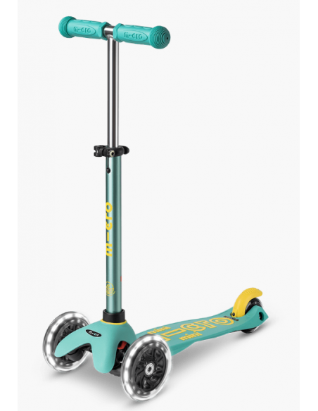 Hulajnoga Jeździk Mini Micro 3w1 Deluxe ECO LED Mint (z siedziskiem, świecące koła)