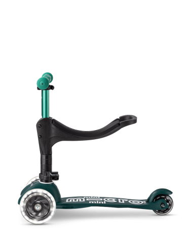 Hulajnoga Jeździk Mini Micro 3w1 Deluxe ECO LED Green (z siedziskiem, świecące koła)