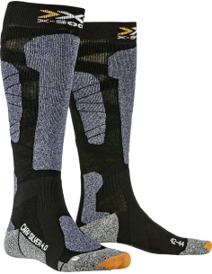 Skarpety narciarskie X-Socks CARVE SILVER UNISEX 4.0 Black/Blue Melange