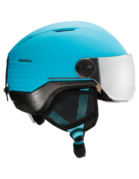 Juniorski kask narciarski z szybą Rossignol WHOOPEE VISOR MPACTS Blue/Black Juniorski kask narciarski z szybą Rossignol WHOOPEE VISOR MPACTS Blue/Black