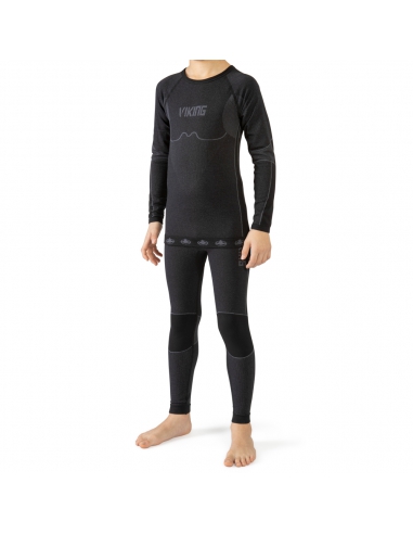 Bielizna termoaktywna dla dzieci (koszulka + getry) Viking RIKO KIDS czarna