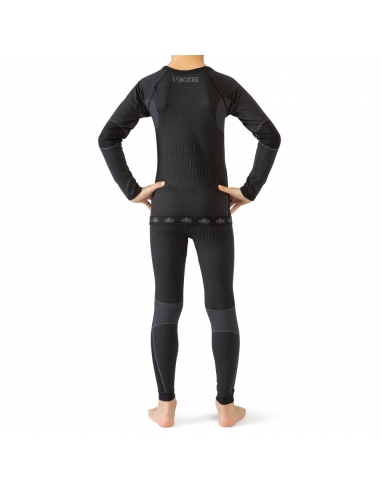 Bielizna termoaktywna dla dzieci (koszulka + getry) Viking RIKO KIDS czarna