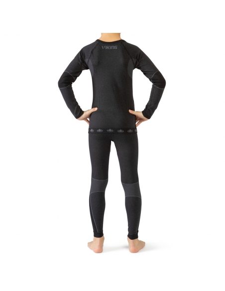 Bielizna termoaktywna dla dzieci (koszulka + getry) Viking RIKO KIDS czarna