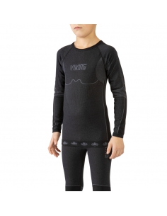 Bielizna termoaktywna dla dzieci (koszulka + getry) Viking RIKO KIDS czarna