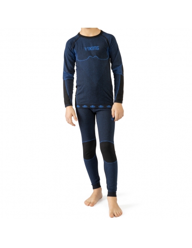 Bielizna termoaktywna dla dzieci (koszulka + getry) Viking RIKO KIDS granatowa