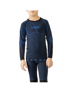 Bielizna termoaktywna dla dzieci (koszulka + getry) Viking RIKO KIDS granatowa