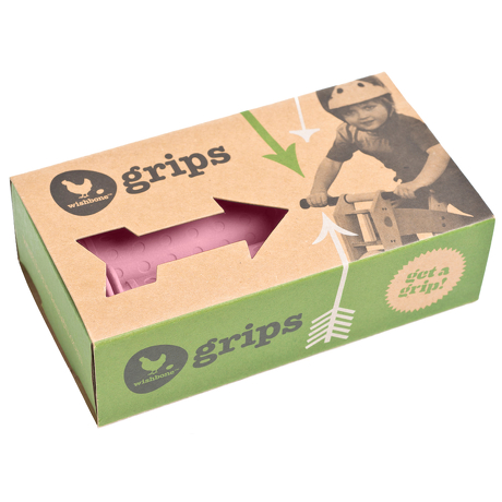 Nakładki na rączki kierownicy Wishbone różowe