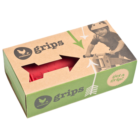 Nakładki na rączki kierownicy Wishbone czerwone