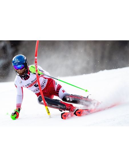 Kije narciarskie slalomowe Komperdell NationalTeam Carbon Slalom 12,3mm (z gardami)