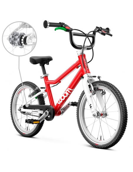 Rower dziecięcy Woom 3 AUTOMAGIC Red (16") czerwony (z automatyczną przerzutką) Rower dziecięcy Woom 3 AUTOMAGIC Red (16") czerwony (z automatyczną przerzutką)