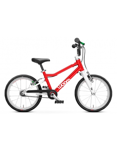 Rower dziecięcy Woom 3 AUTOMAGIC Red (16") czerwony (z automatyczną przerzutką)