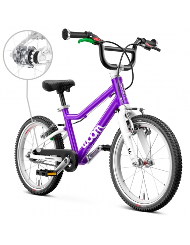 Rower dziecięcy Woom 3 AUTOMAGIC Purple (16") fioletowy (z automatyczną przerzutką)