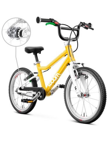Rower dziecięcy Woom 3 AUTOMAGIC Yellow (16") żółty (z automatyczną przerzutką)