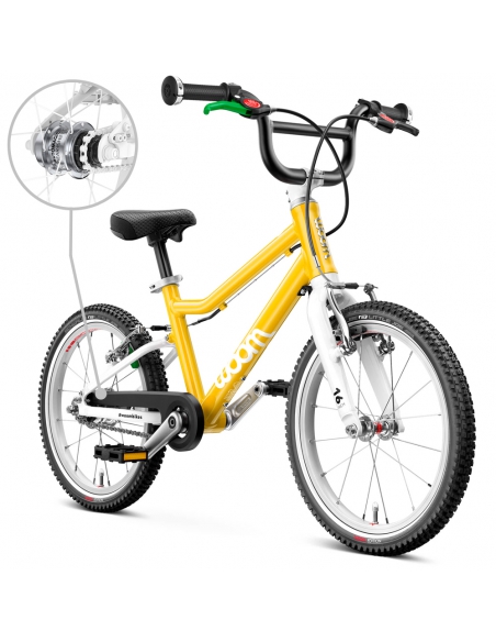 Rower dziecięcy Woom 3 AUTOMAGIC Yellow (16") żółty (z automatyczną przerzutką)