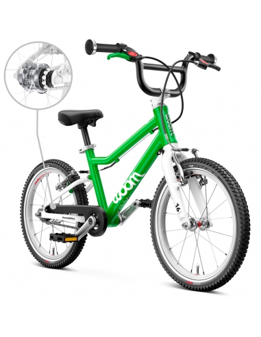 Rower dziecięcy Woom 3 AUTOMAGIC Green (16") zielony (z automatyczną przerzutką)