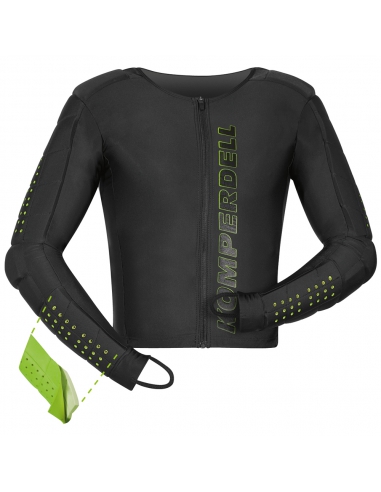 Ochraniacz narciarski ramion, pleców i tułowia Komperdell Full Protector Slalom Shirt Long Junior Black