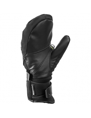 Rękawice narciarskie Leki Race Coach C-Tech S Junior Mitt (jednopalczaste) Black/Ice-Lemon