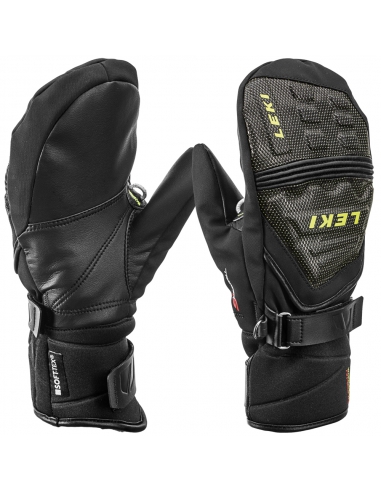 Rękawice narciarskie Leki Race Coach C-Tech S Junior Mitt (jednopalczaste) Black/Ice-Lemon