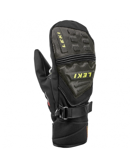 Rękawice narciarskie Leki Race Coach C-Tech S Junior Mitt (jednopalczaste) Black/Ice-Lemon
